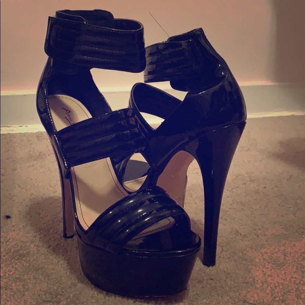 Black platform heels
